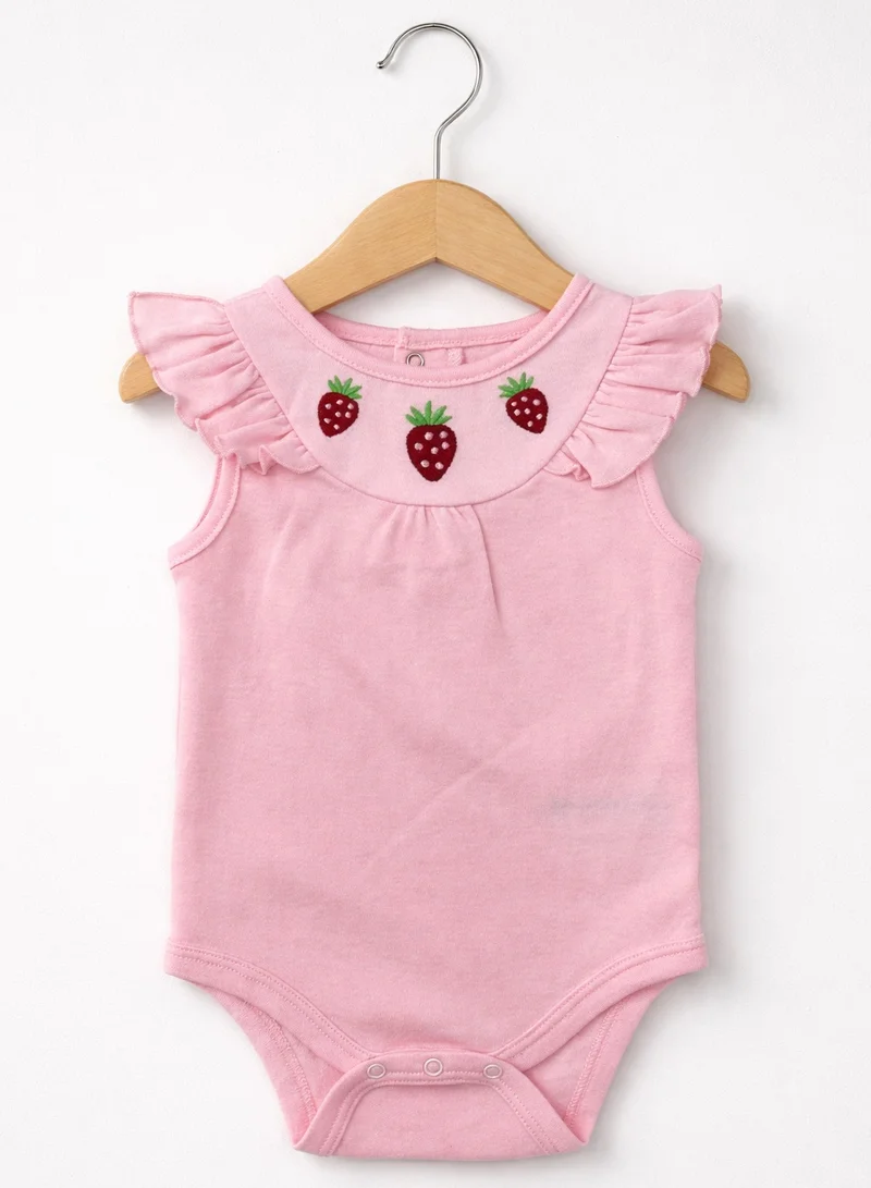 فكتور اند جين Baby Girls’ Bodysuit Multipack (3 Pack) – Frill Strap Sleeveless Bodysuits